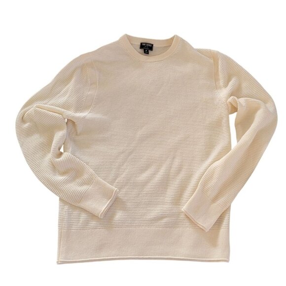 Todd Snyder Cream Merino Wool Sweater Crewneck Textured Knit Mens - Picture 1 of 7